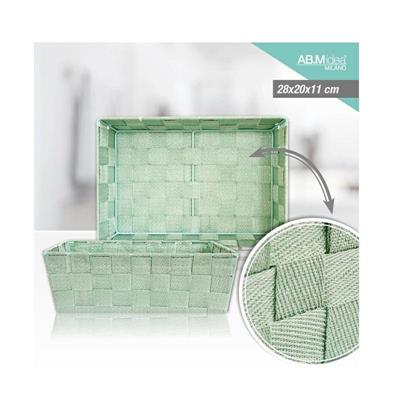 CESTO WIKER 28 X 20 X H11 CM COLORE VERDE MENTA