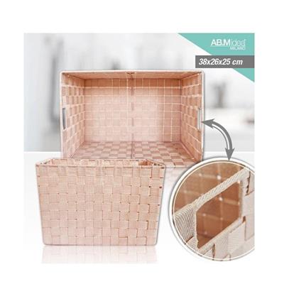 CESTO WIKER 38 X 26 X H25 CM COLORE ROSA