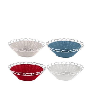 CESTO TONDO INTRECCIO CHIC 28 CM COLORI ASS