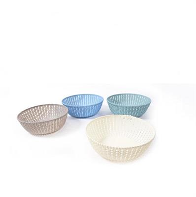 CESTINO IN PLASTICA 22,5 X H7,7 CM COLORI ASS