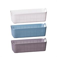 CESTINO RETTANGOLARE KOKKA 26 X 11 X H9 CM 3 COLORI ASS